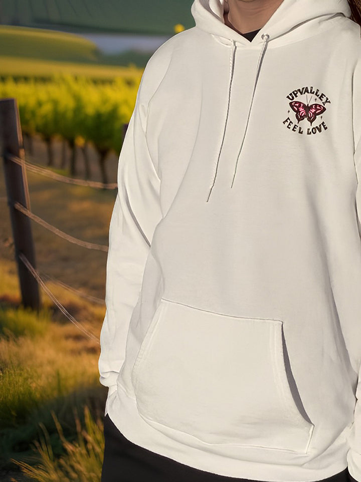 White Hoodie Front Logo